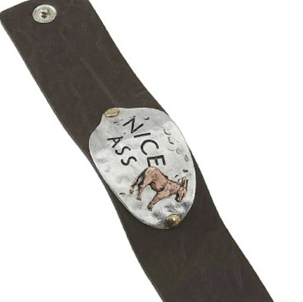 Handmade Leather Snap Cuff Bracelet